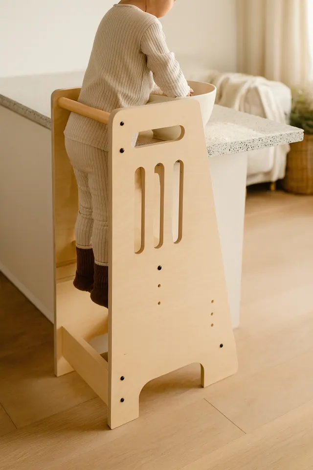 A child baking in the tower